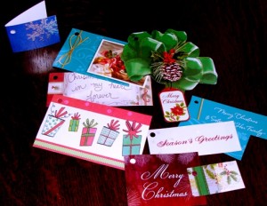 Gift tags from Christmas cards