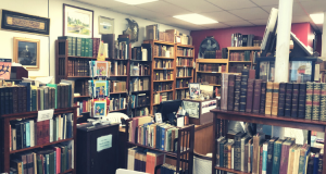 inside a hobart book village store