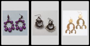 3 pairs of big earrings